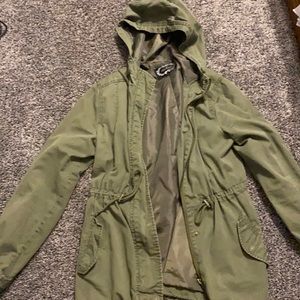 Army green coat
